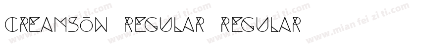Creamson Regular Regular字体转换